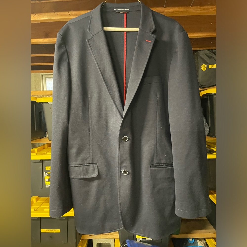 Tommy Hilfiger Navy Single-Breasted 2 Button Blazer L46